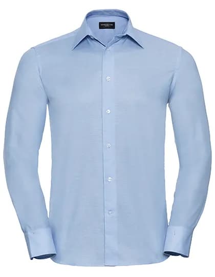 Mens Long Sleeve Tailored Oxford Shirt - Oxford Blue
