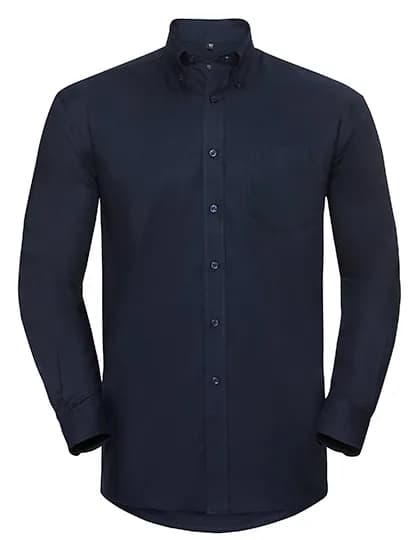 Mens Long Sleeve Classic Oxford Shirt - Bright Navy