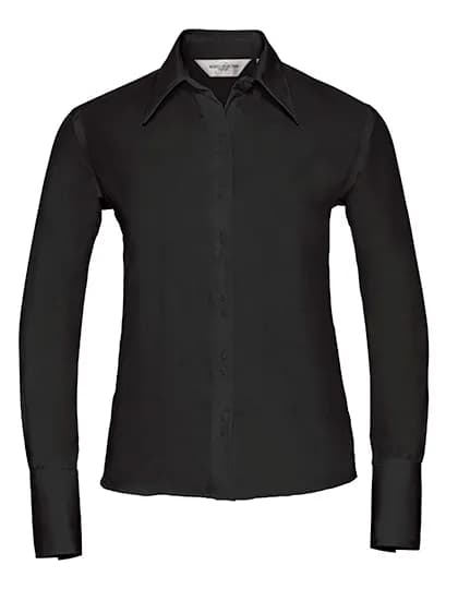 Ladies Long Sleeve Tailored Ultimate Non-Iron Shirt - Black