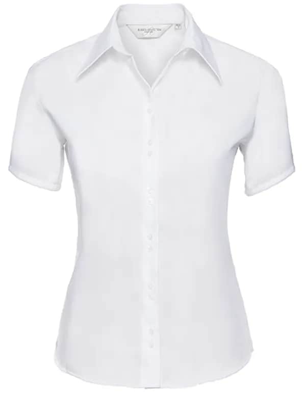 Ladies Short Sleeve Tailored Ultimate Non-Iron Shirt - White